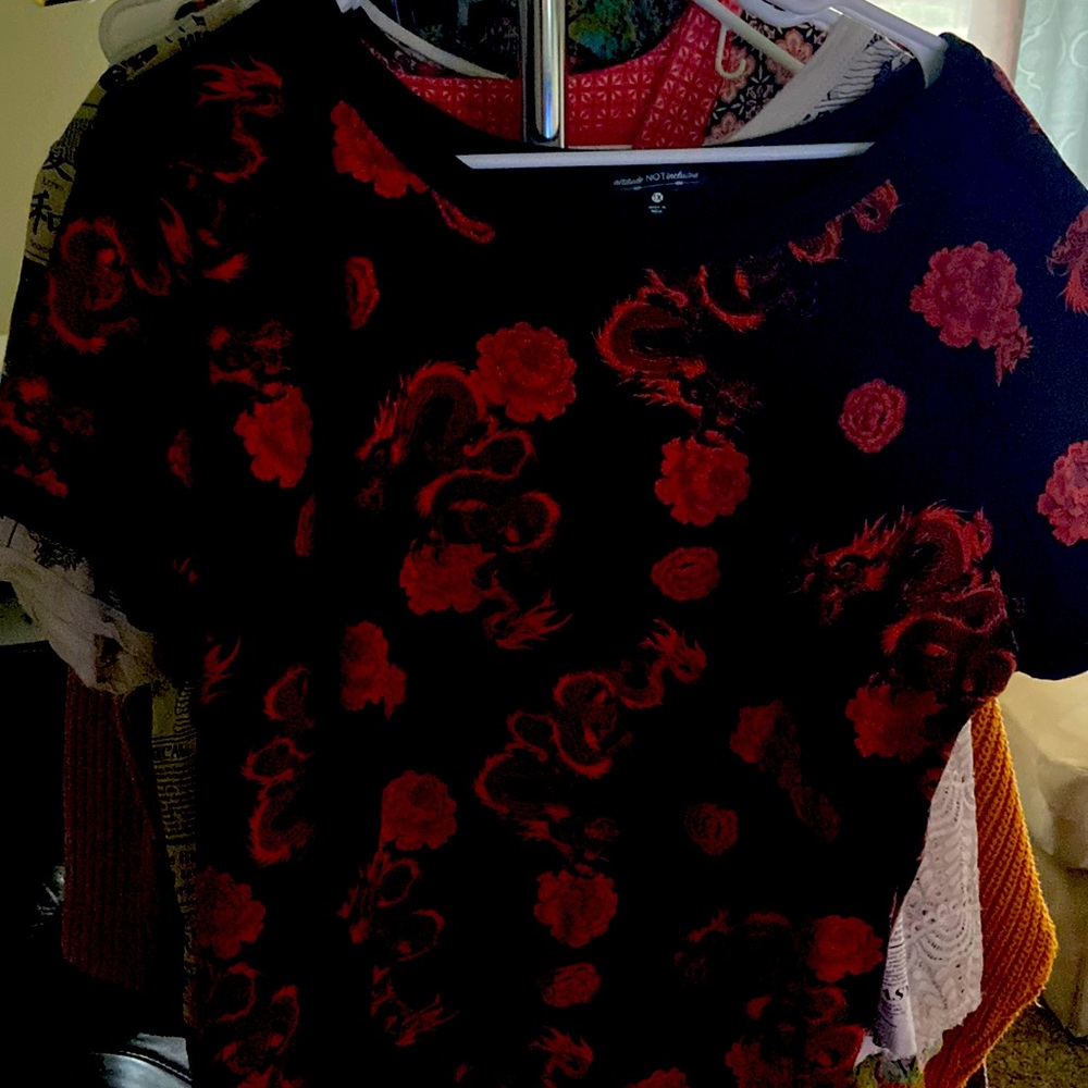 Red dragons with red roses